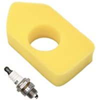 Los mejores  - SWNKDG Filtro de Aire de Espuma Amarilla y bujías para Briggs &amp- Stratton. Motores clásicos- Sprint y Quattro
